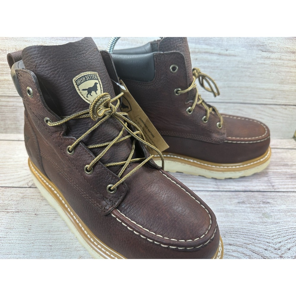 Irish Setter Ashby Men's Brown Moc Toe Work Boots Size 8.5 D Leather 83606 NWB